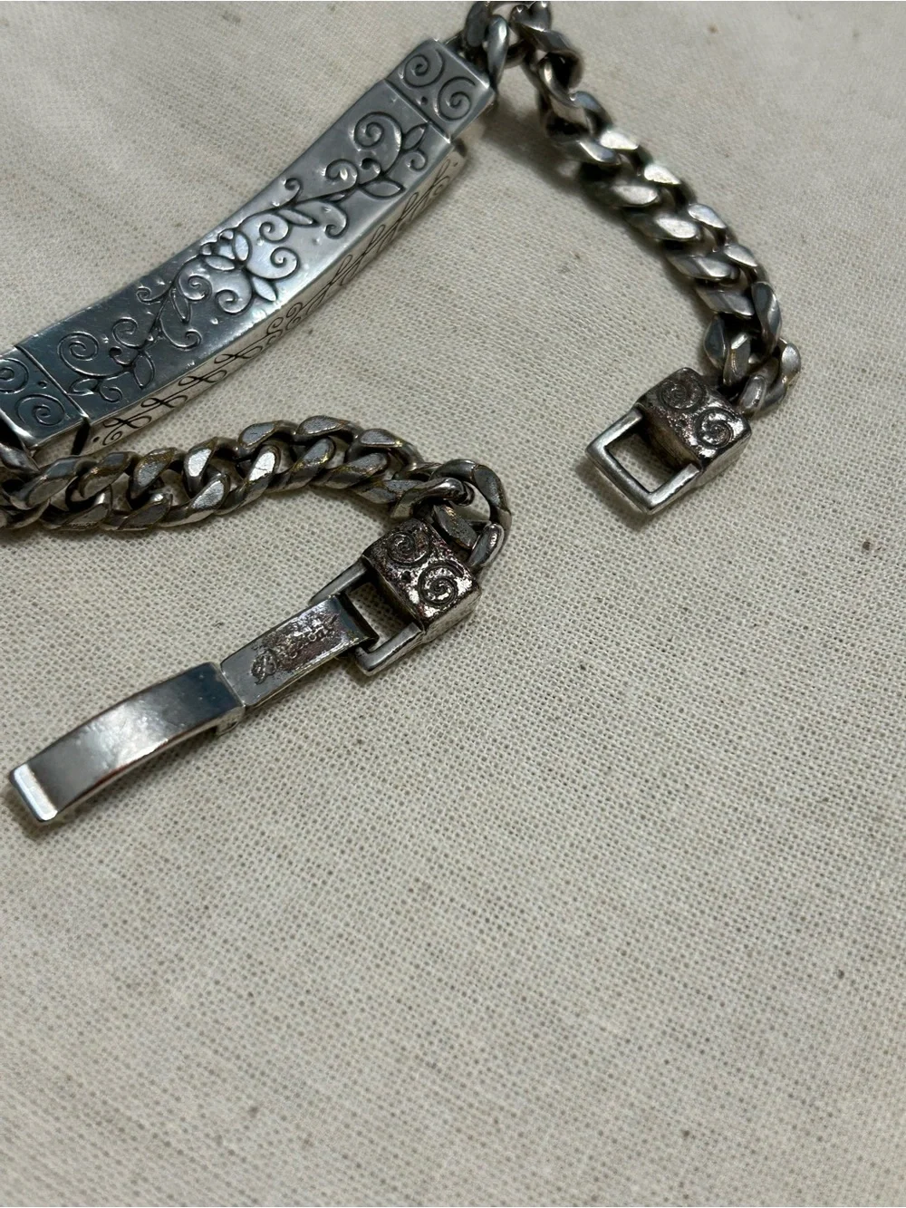 Brighton Silver-Tone 'Believe In Yourself' Engraved Bracelet
